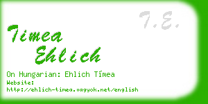 timea ehlich business card